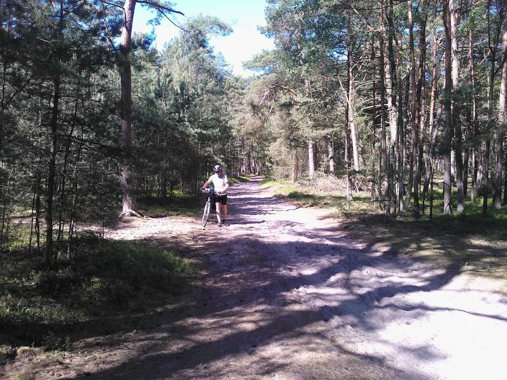 Piaszczysty odcinek trasy Świnoujście Hel